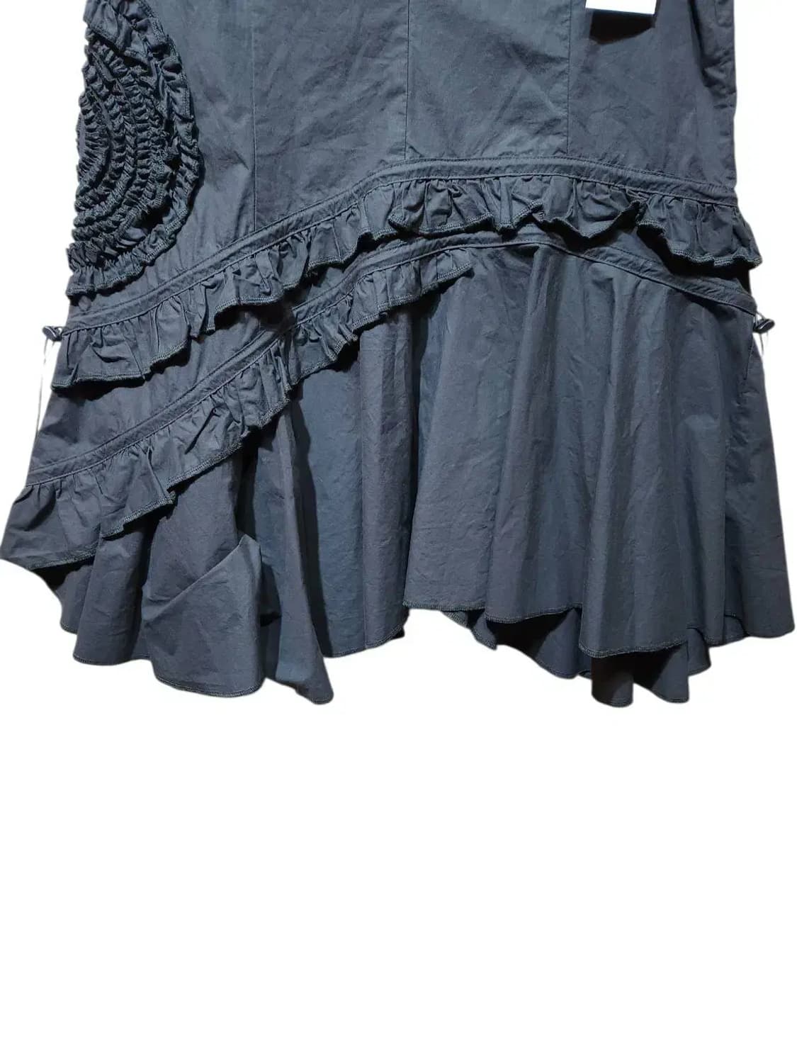 M/ SCULPTOR 스컬프터 프릴 미디 스커트 챠콜 새상품 /0121 상품이미지3