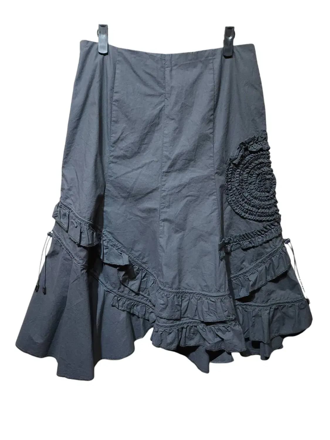 M/ SCULPTOR 스컬프터 프릴 미디 스커트 챠콜 새상품 /0121 상품이미지7