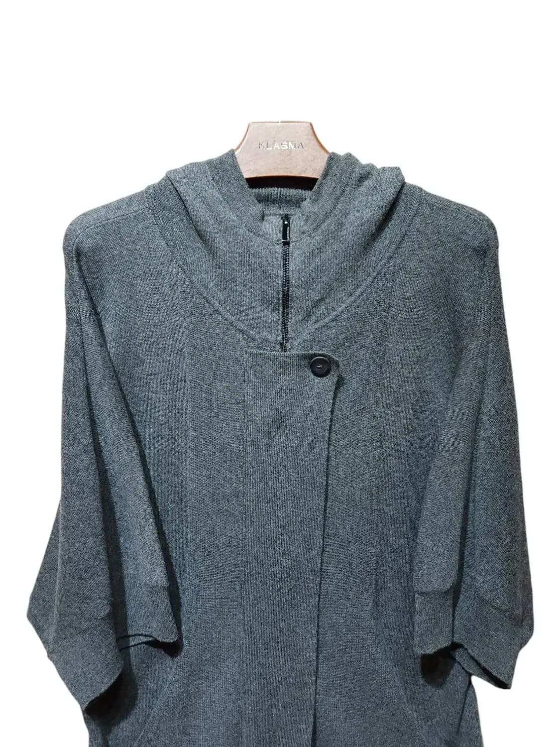 55/ 앤클라인 울 캐시미어 혼방 후드 니트집업 가디건 /0121 상품이미지2