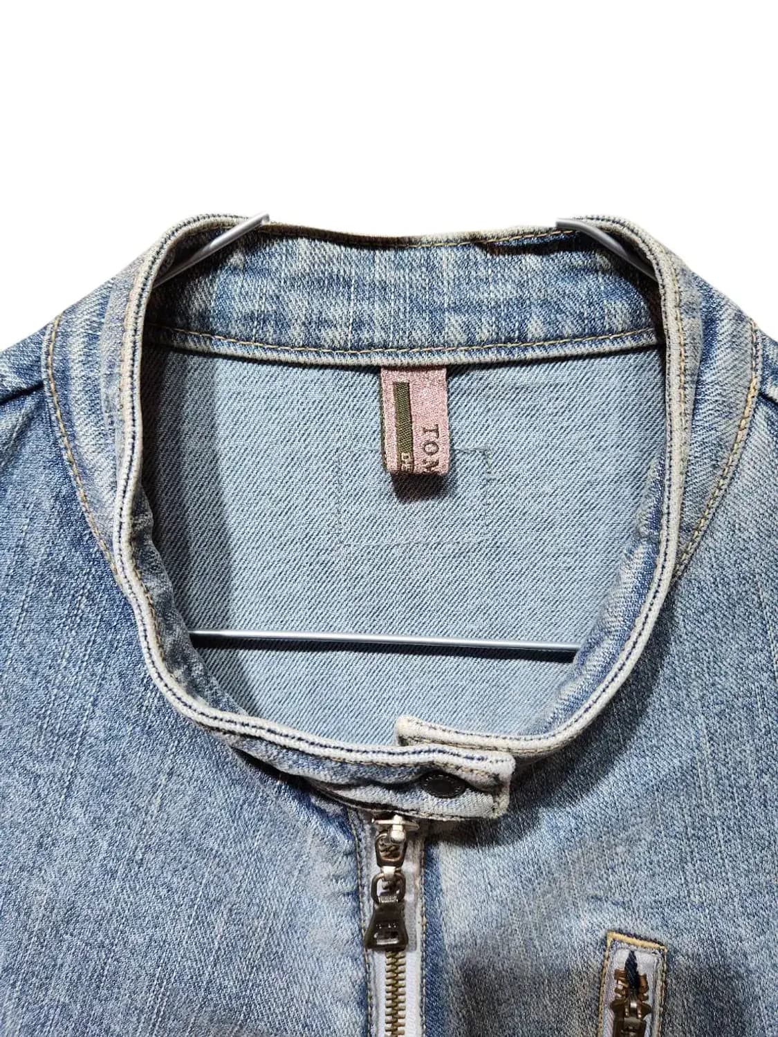 85/ TOMBOY 톰보이 빈티지 워싱 데님 바이커 자켓 /0121 상품이미지4