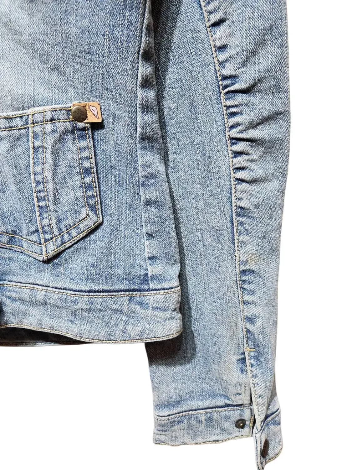 85/ TOMBOY 톰보이 빈티지 워싱 데님 바이커 자켓 /0121 상품이미지9