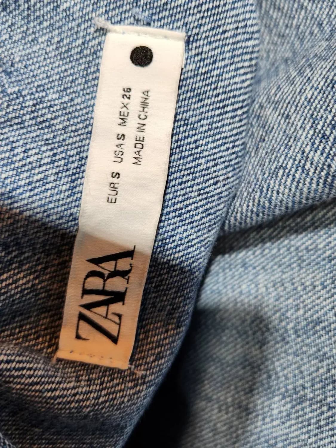 S/ 자라 벌룬 데님 백리스 블라우스 /0121 상품이미지4