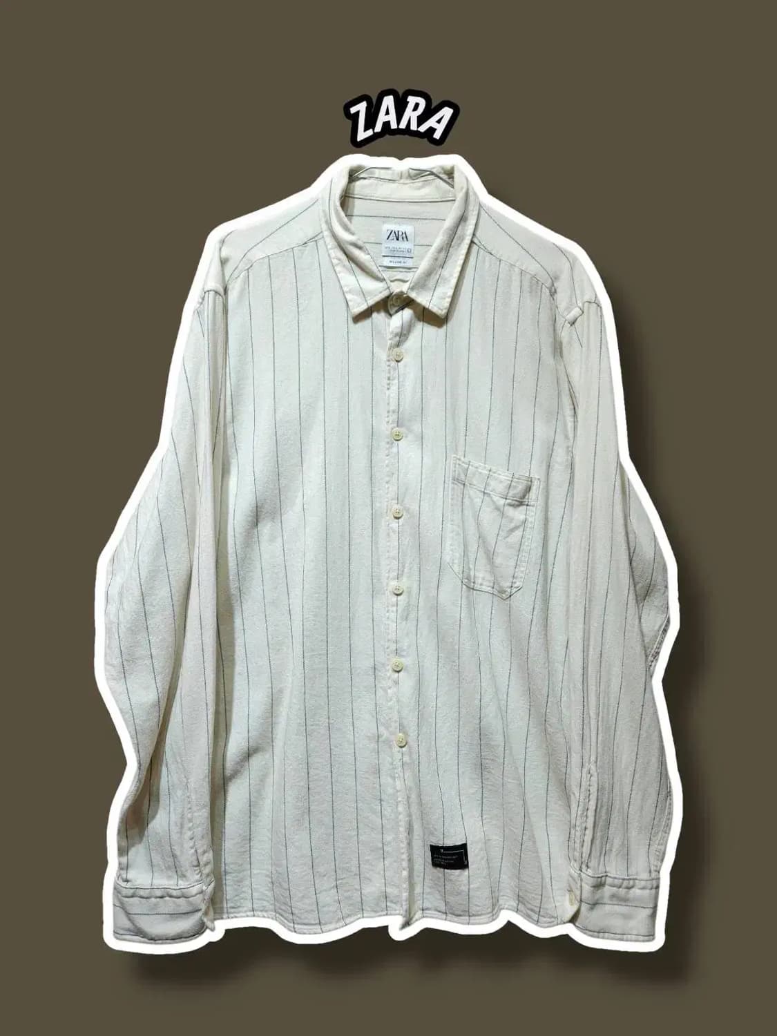 XL/ 자라 릴렉스트핏 스트라이프 셔츠 /0121 상품이미지1