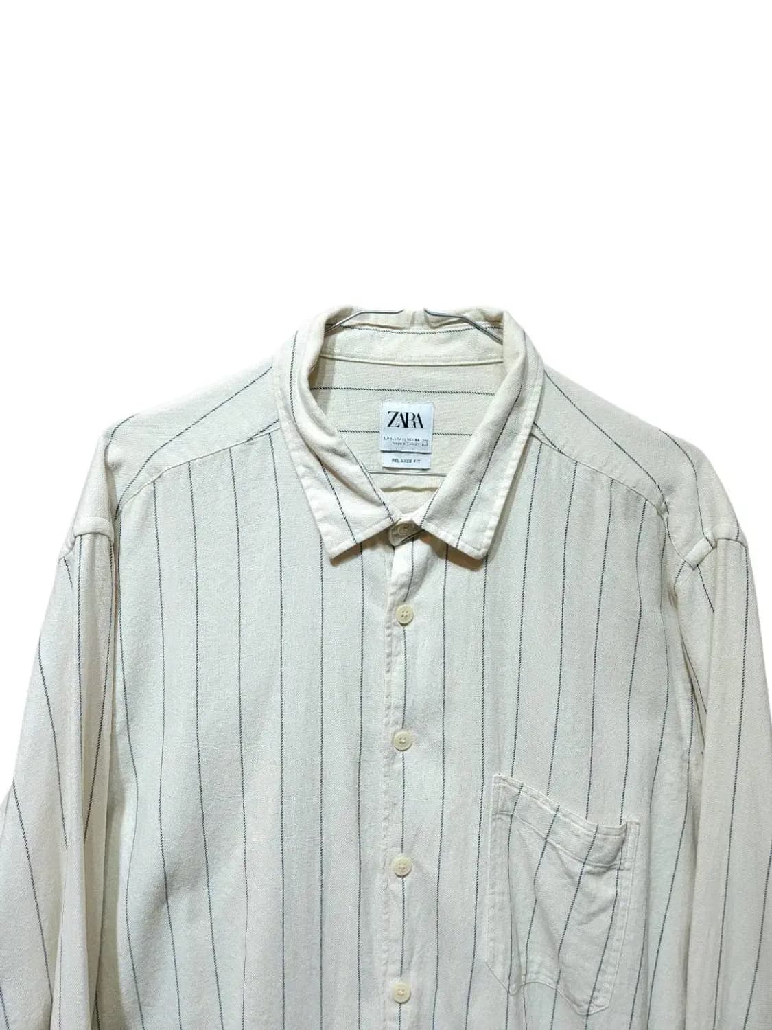 XL/ 자라 릴렉스트핏 스트라이프 셔츠 /0121 상품이미지2