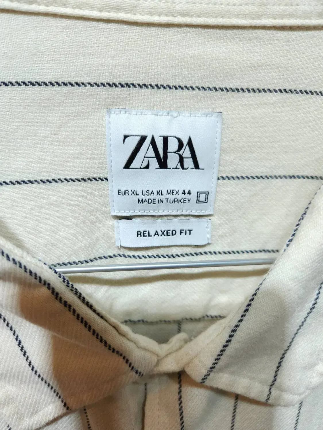 XL/ 자라 릴렉스트핏 스트라이프 셔츠 /0121 상품이미지4