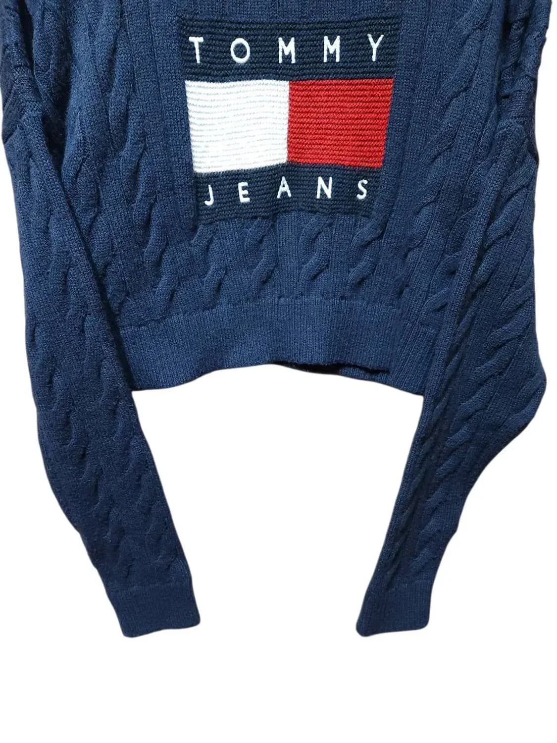 XS/ 타미진스 크롭 니트 네이비 /0122 상품이미지3