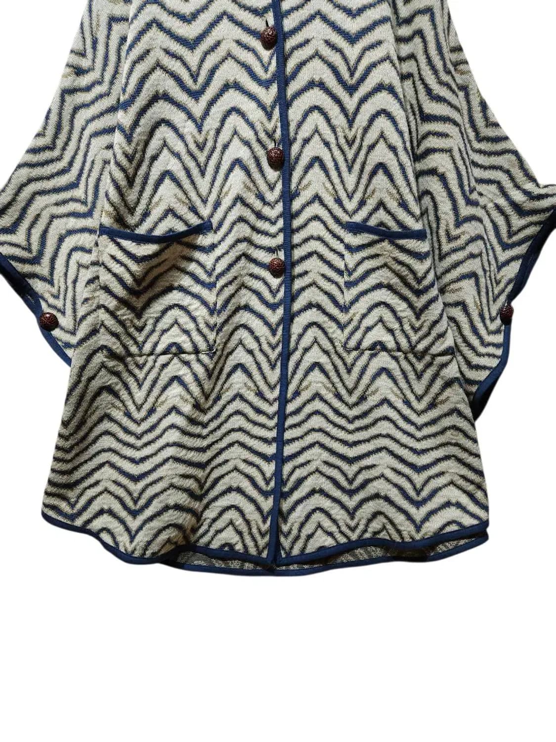 F/ LIOLA 이태리 리올라 패턴 울 롱 케이프 /0122 상품이미지3