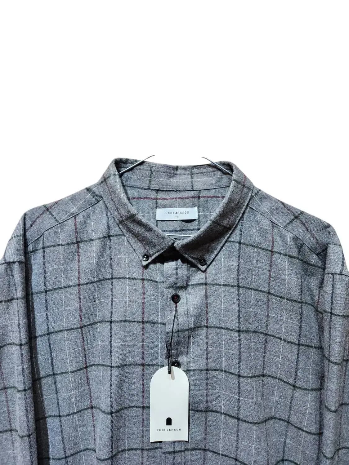 110/ PERI JENSON 페리젠슨 긴팔 체크 셔츠 새상품 /0122 상품이미지2