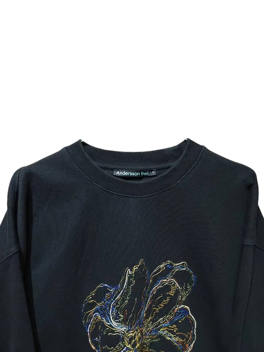 M/ 앤더슨벨 플레르 자수 맨투맨 블랙 /0123 상품이미지2