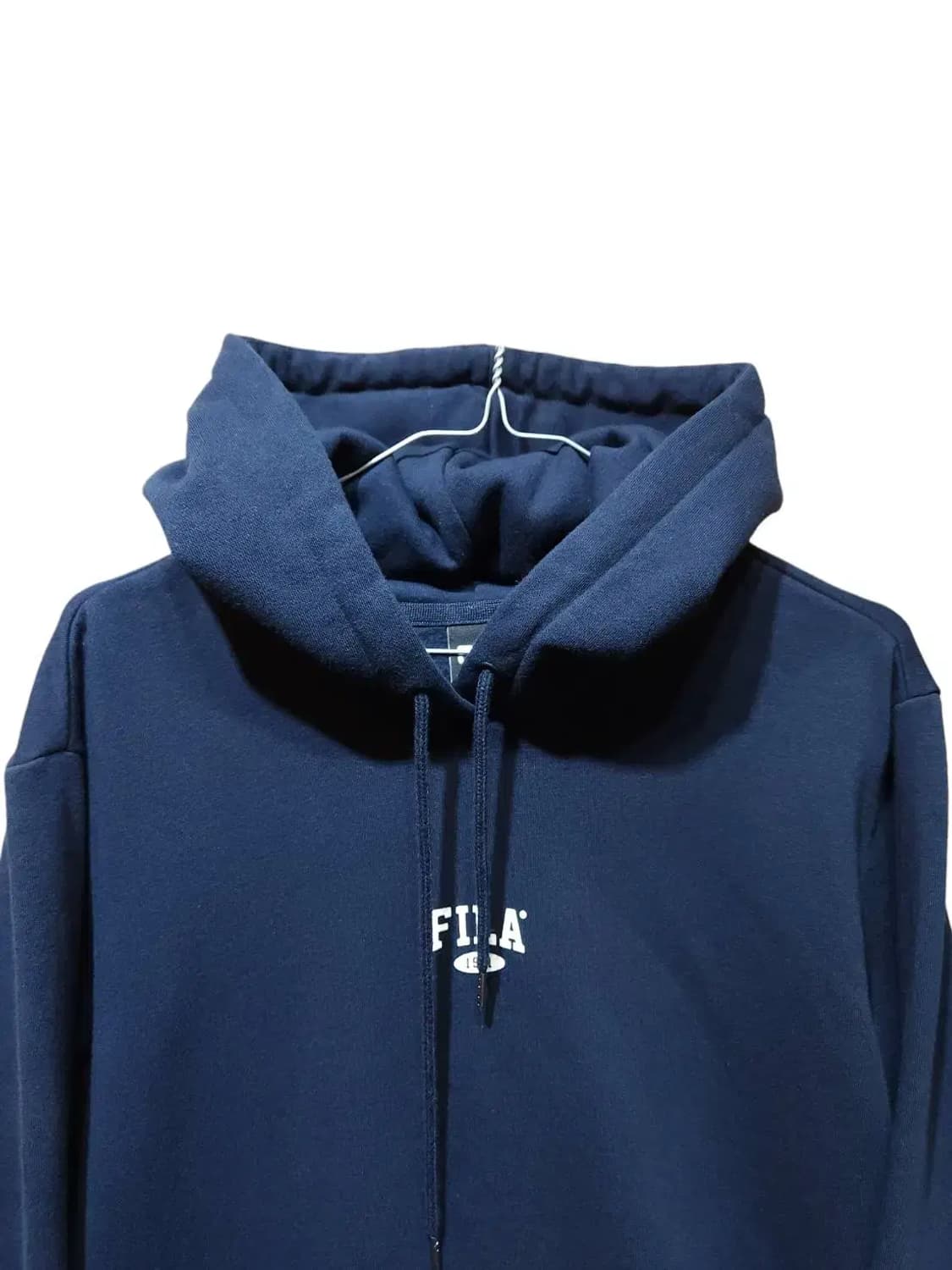 110/ 휠라 스몰로고 기모 후드티 네이비 /0123 상품이미지2
