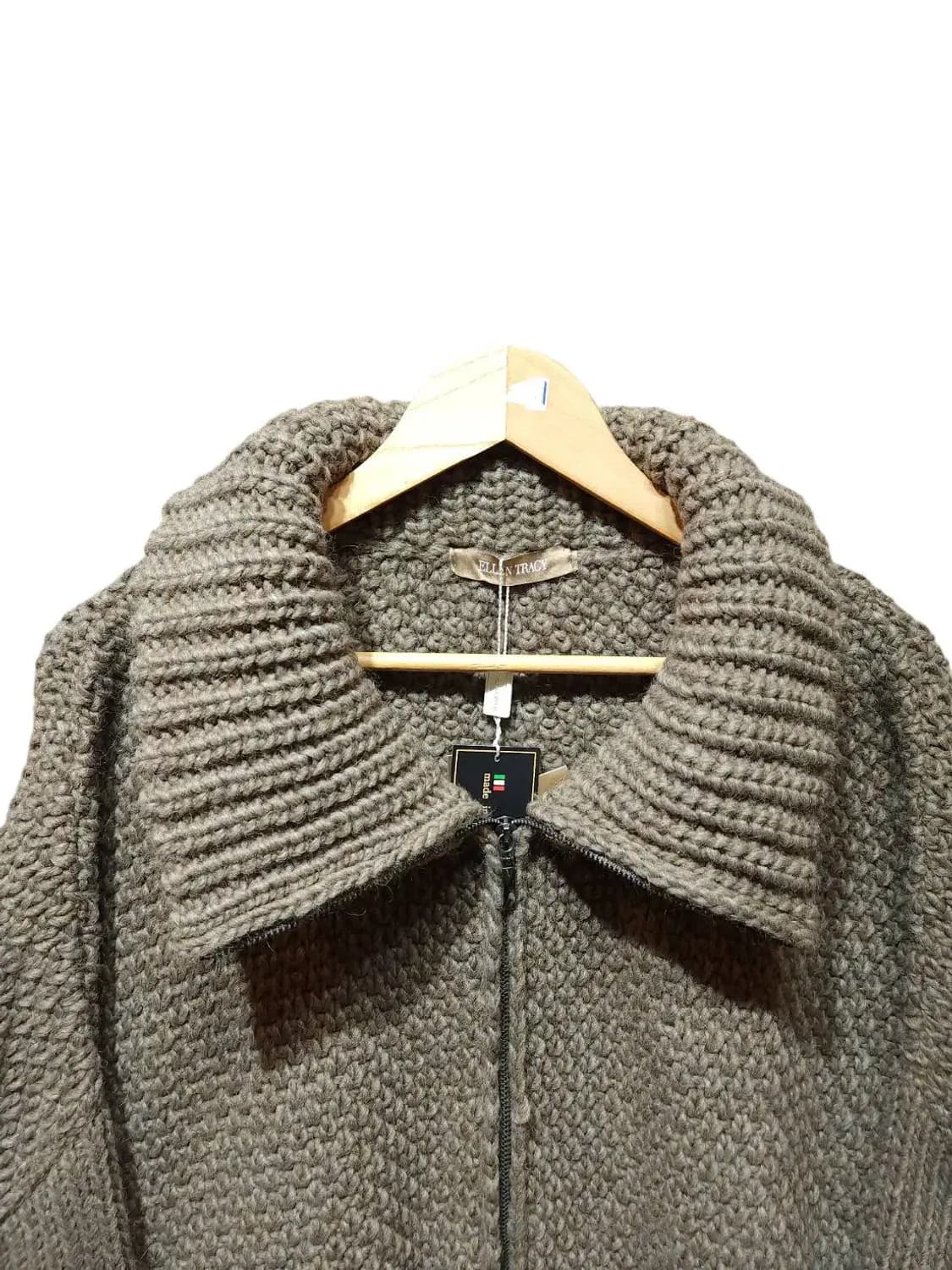 77/ 엘렌트레이시 울 알파카 혼방 가오리핏 니트집업 새상품 /0123 상품이미지2