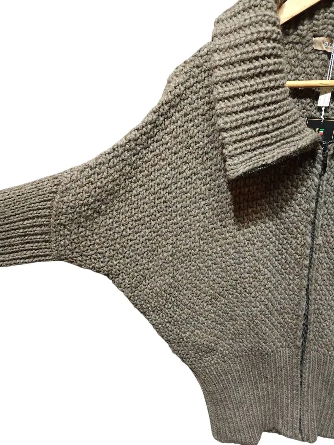 77/ 엘렌트레이시 울 알파카 혼방 가오리핏 니트집업 새상품 /0123 상품이미지4