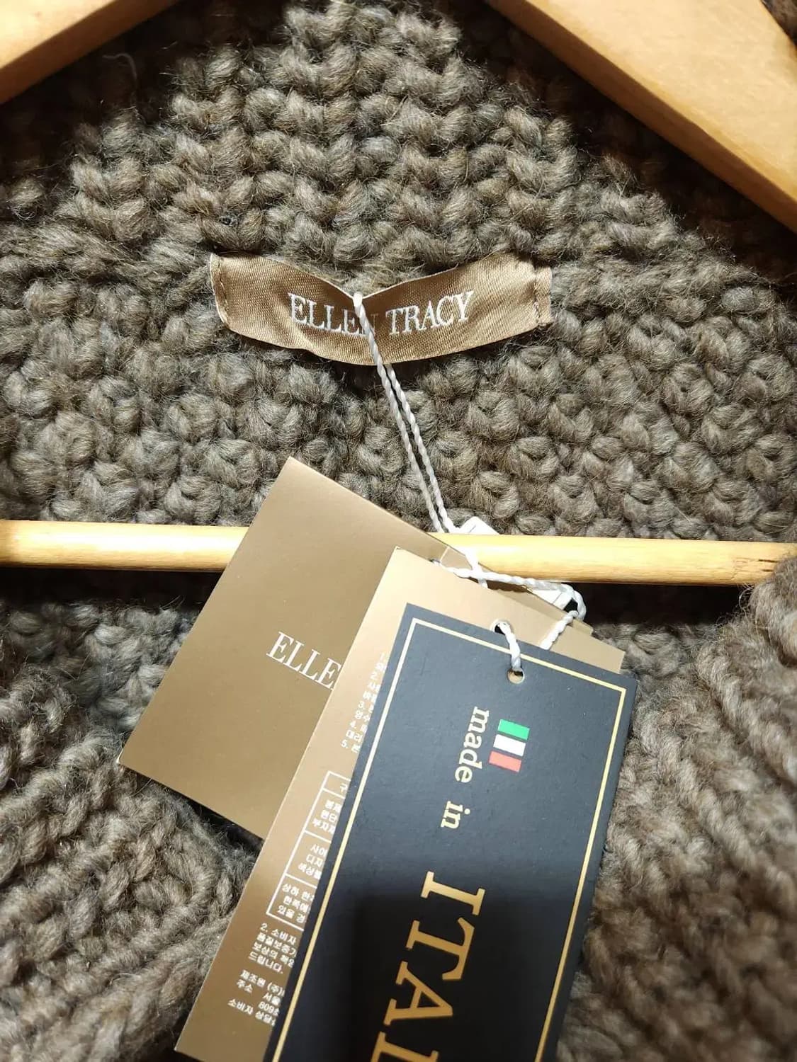 77/ 엘렌트레이시 울 알파카 혼방 가오리핏 니트집업 새상품 /0123 상품이미지5