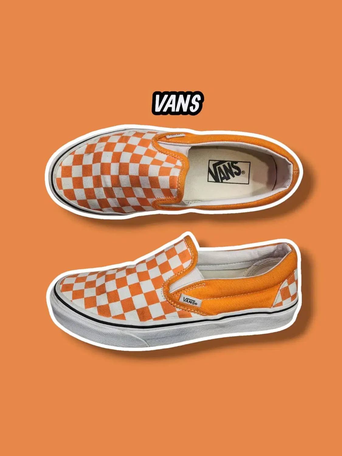 250/ 반스 체커보드 오렌지 /0127 상품이미지1