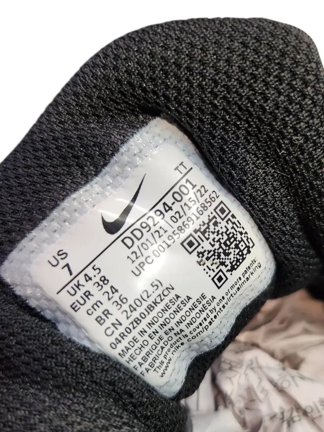 240/ 나이키 다운시프터 12 런닝화 블랙 /0127 상품이미지9