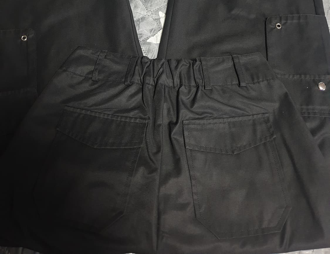 일리고 129 세미와이드 멀티포켓 카고 파라슈트 팬츠 블랙 (S) 상품이미지3