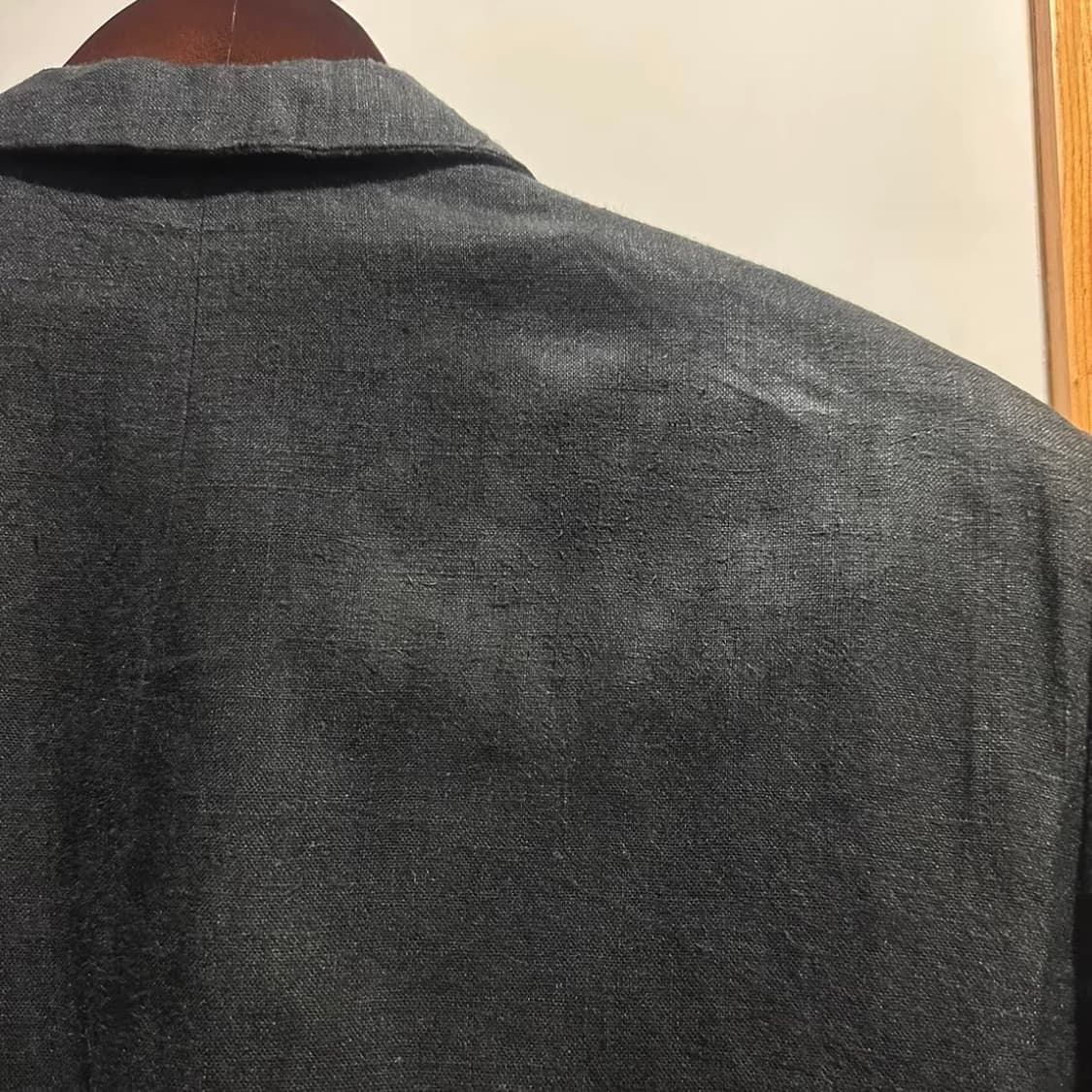 00s 꼼데가르송 블랙 린넨 2버튼 자켓 상품이미지5