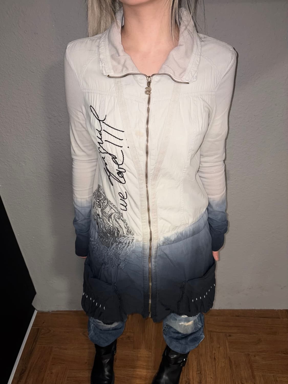 데시구알 그라데이션 집업 원피스 상품이미지1