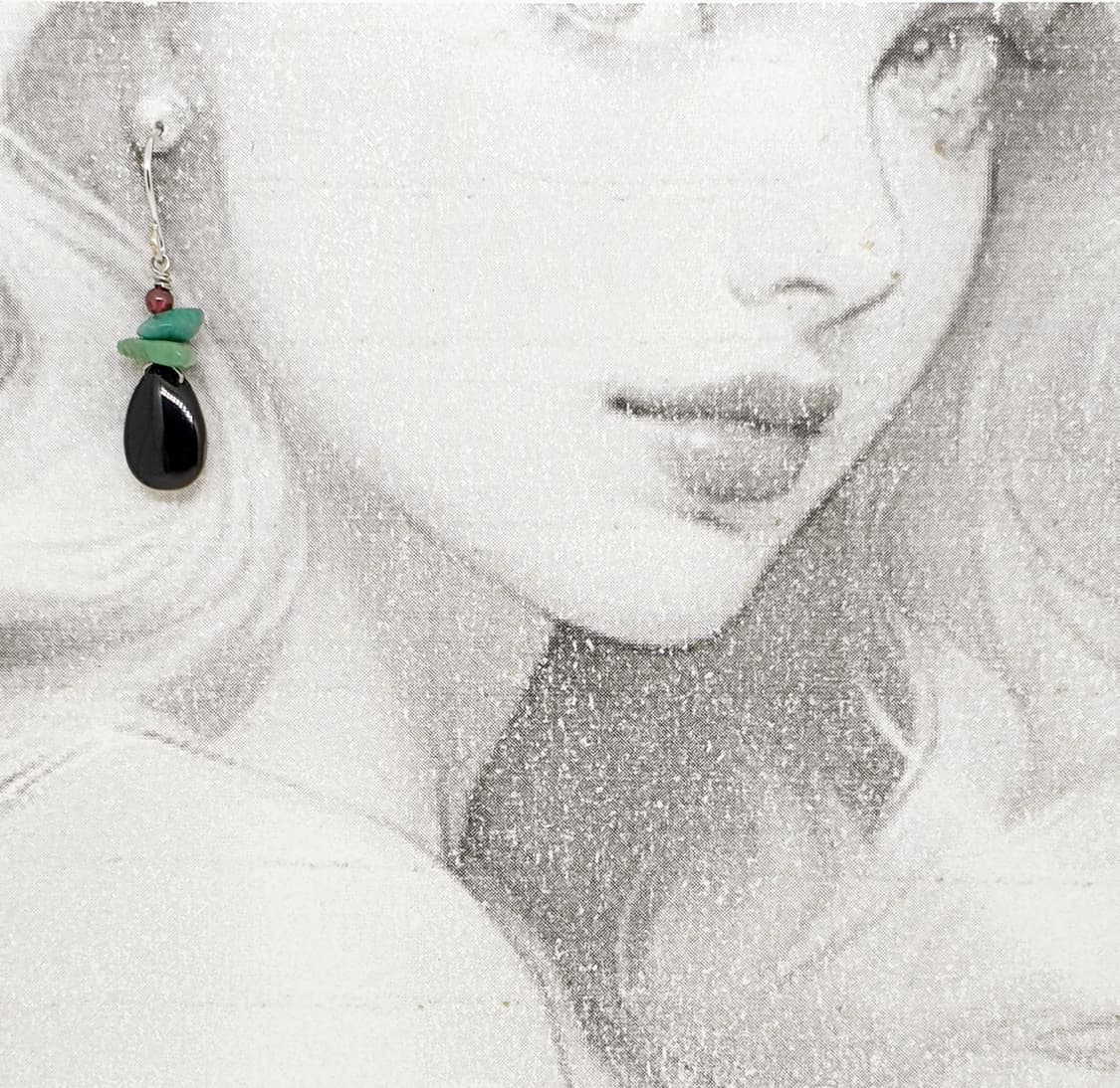 오닉스&터콰이즈 귀걸이 상품이미지3