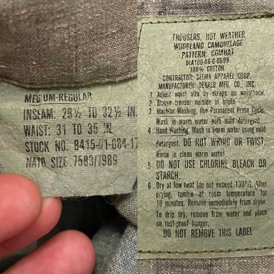 (M/R)80s US army 밀리터리 카모 우드랜드 카고팬츠 상품이미지9