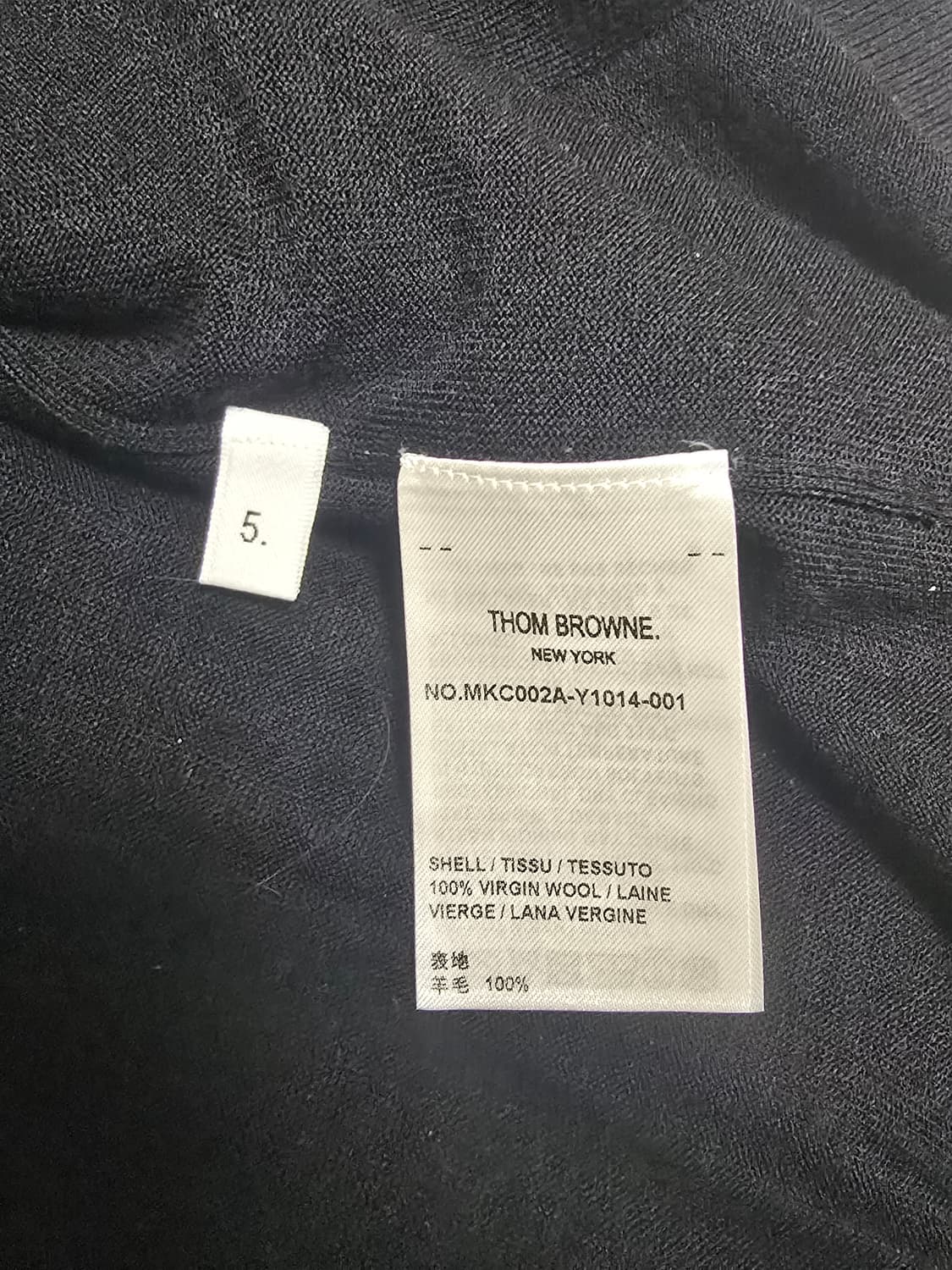 (25FW/새상품급)톰브라운 밀라노스티치 사선 블랙가디건 5사이즈 상품이미지6