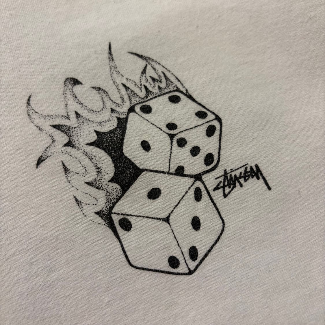 [XL] 스투시 파이어 다이스 반팔 티셔츠 화이트 C517 상품이미지4