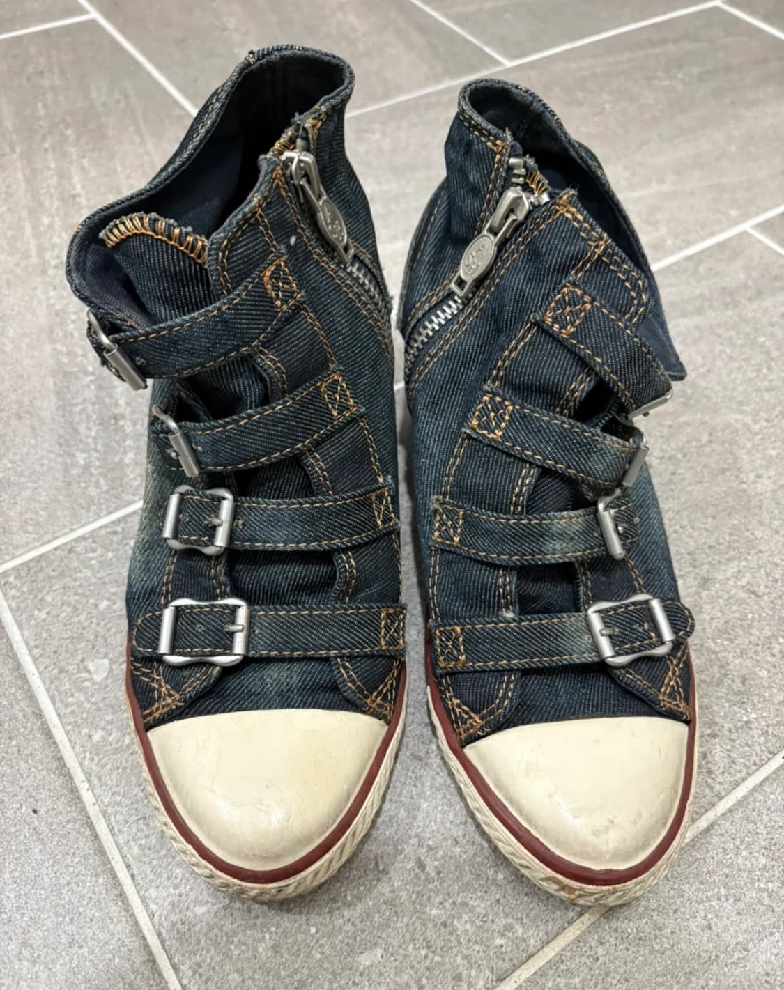 ASH 아쉬 웨지힐 데님 스니커즈 상품이미지2