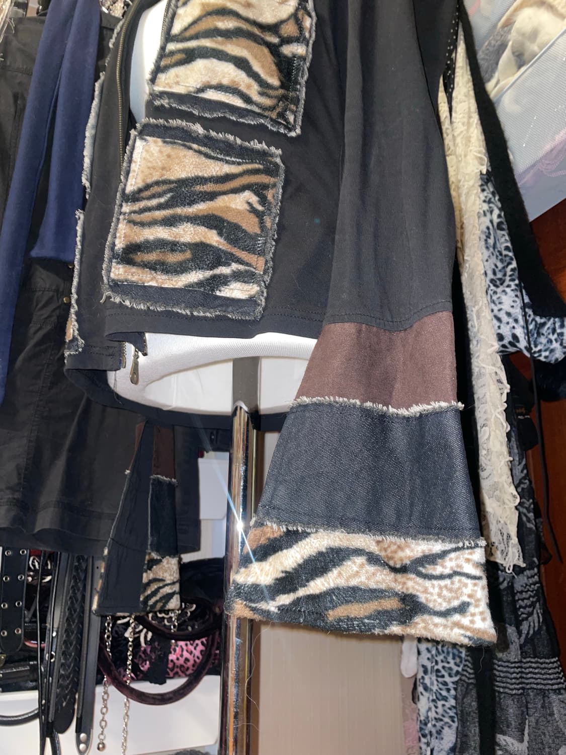 갸루 애니멀 패턴 집업 셔츠 상품이미지4