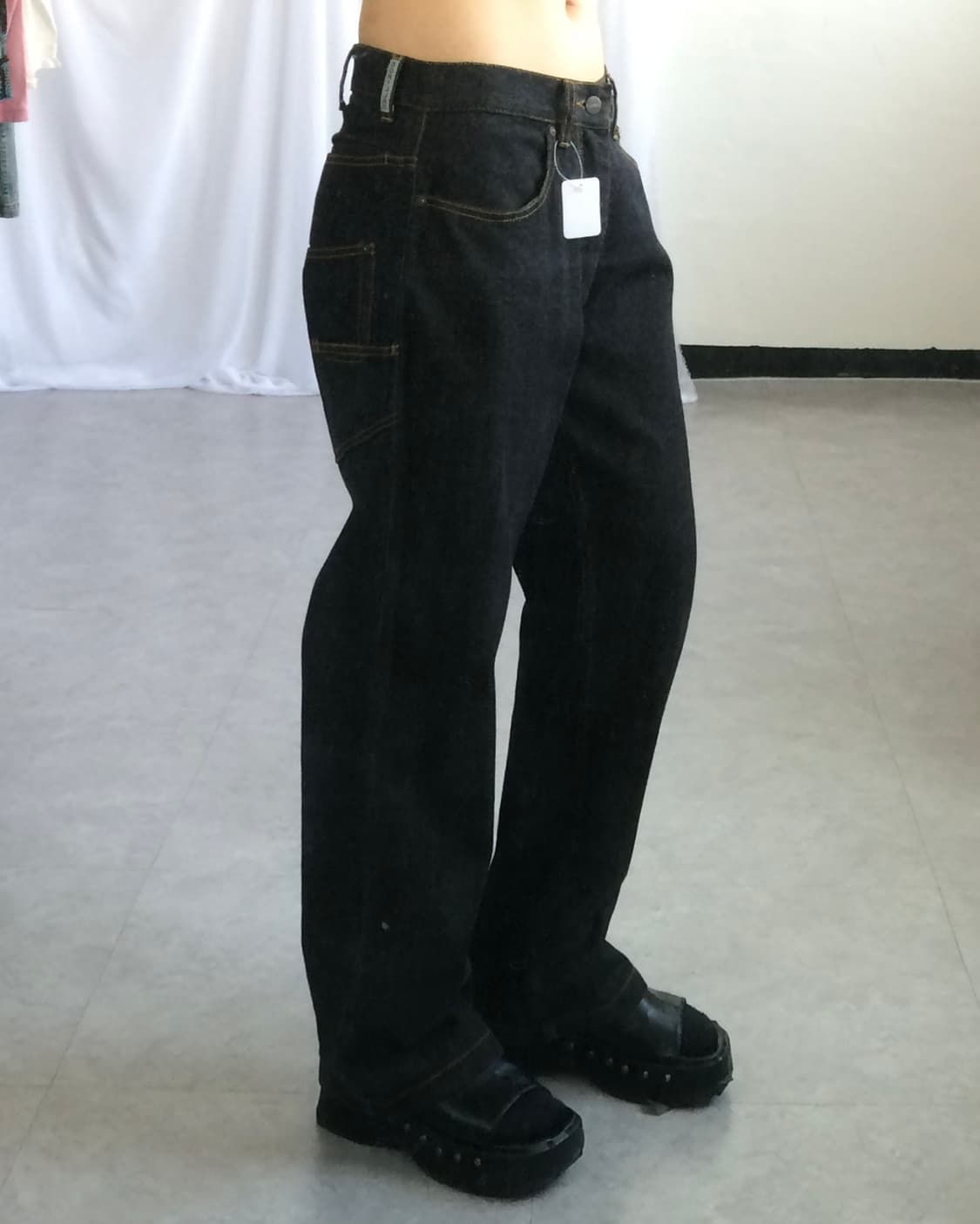 Back pocket point denim pants 상품이미지1