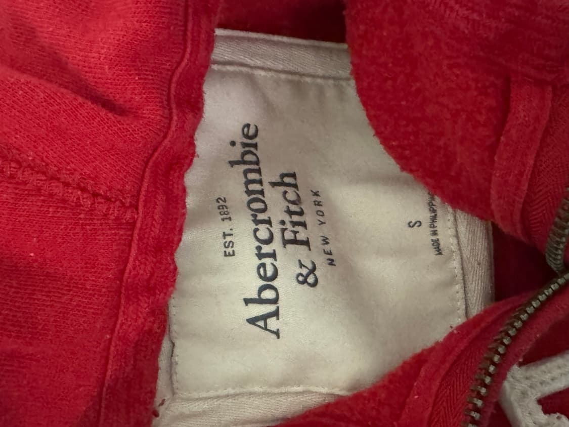 아베크롬비 레드 후드집업 S 상품이미지4