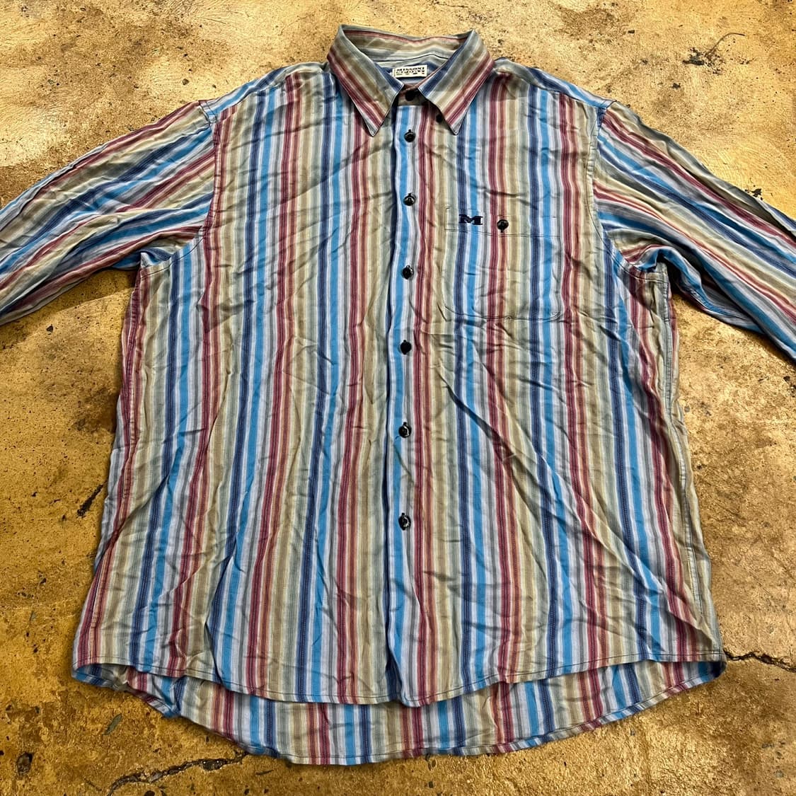 [정품/XL] 미쏘니 빈티지 스트라이프 긴팔 셔츠 b10 상품이미지3