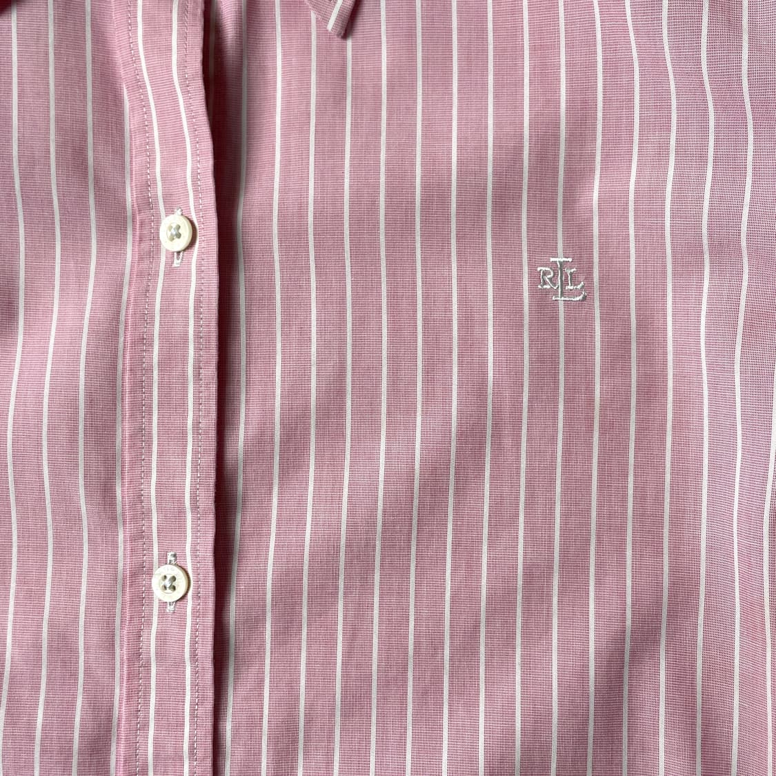 RALPH LAUREN 랄프로렌 그린라벨 빈티지 핑크 스트라이프 셔츠 상품이미지3