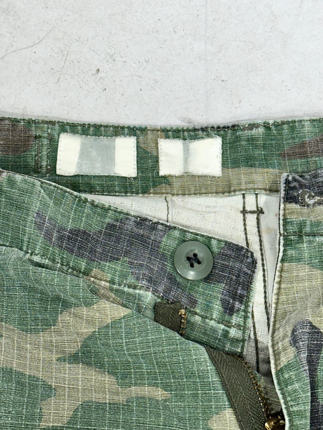 빈티지 카키 군복 와이드 밀리터리 카모 립스타 카고 팬츠 군대 바지  상품이미지7