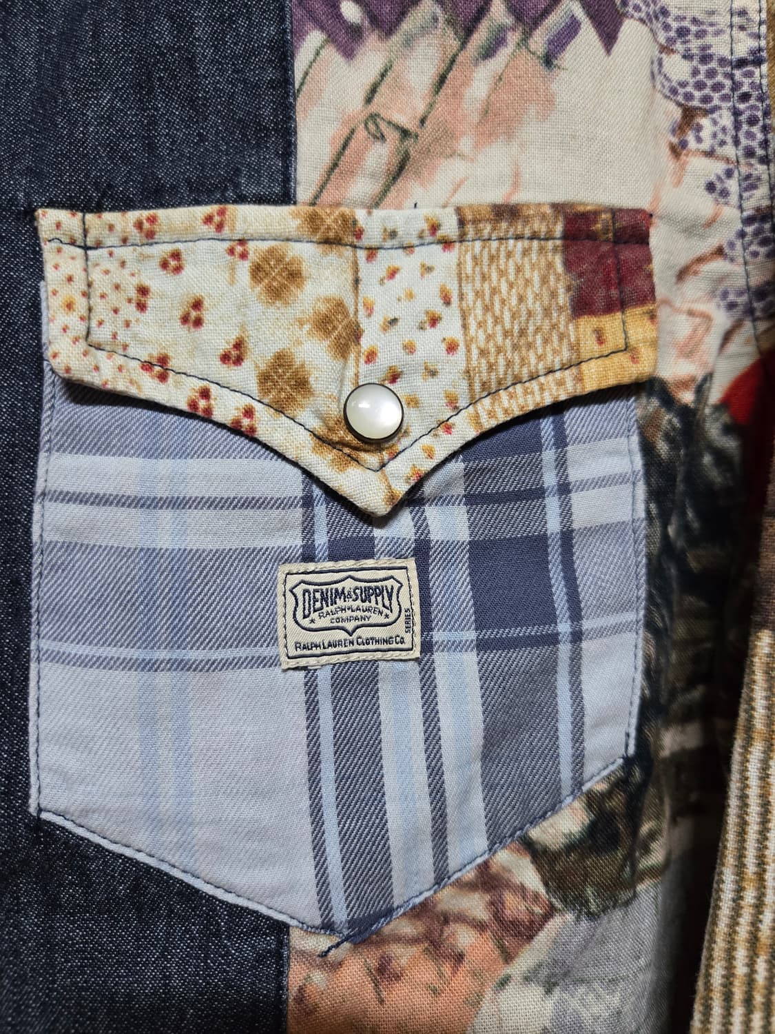 폴로 랄프로렌 데님앤서플라이 패치워크 웨스턴 셔츠 상품이미지3