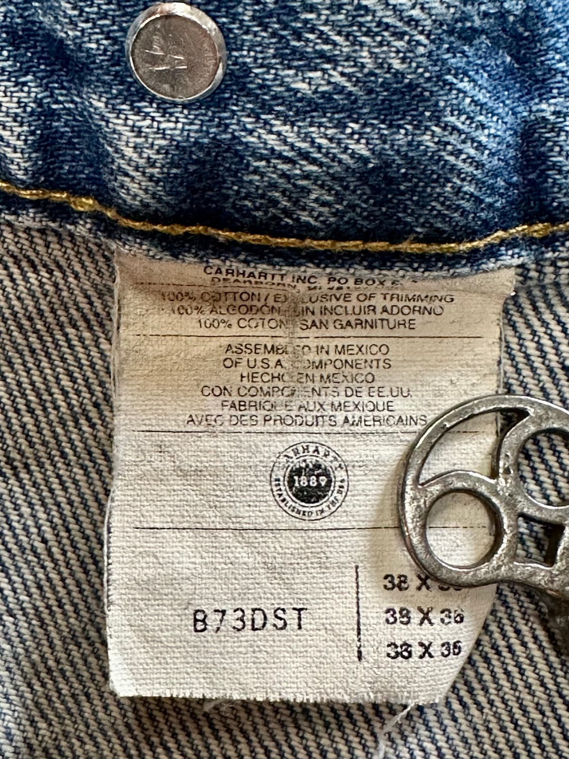 칼하트 더블니 B73 - 38X36 상품이미지6