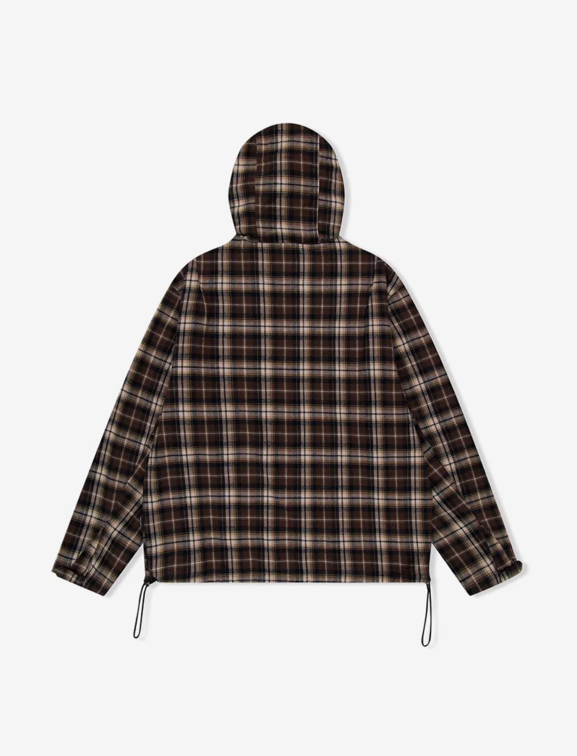 예스아이씨 체크 자켓 브라운 XL 상품이미지2