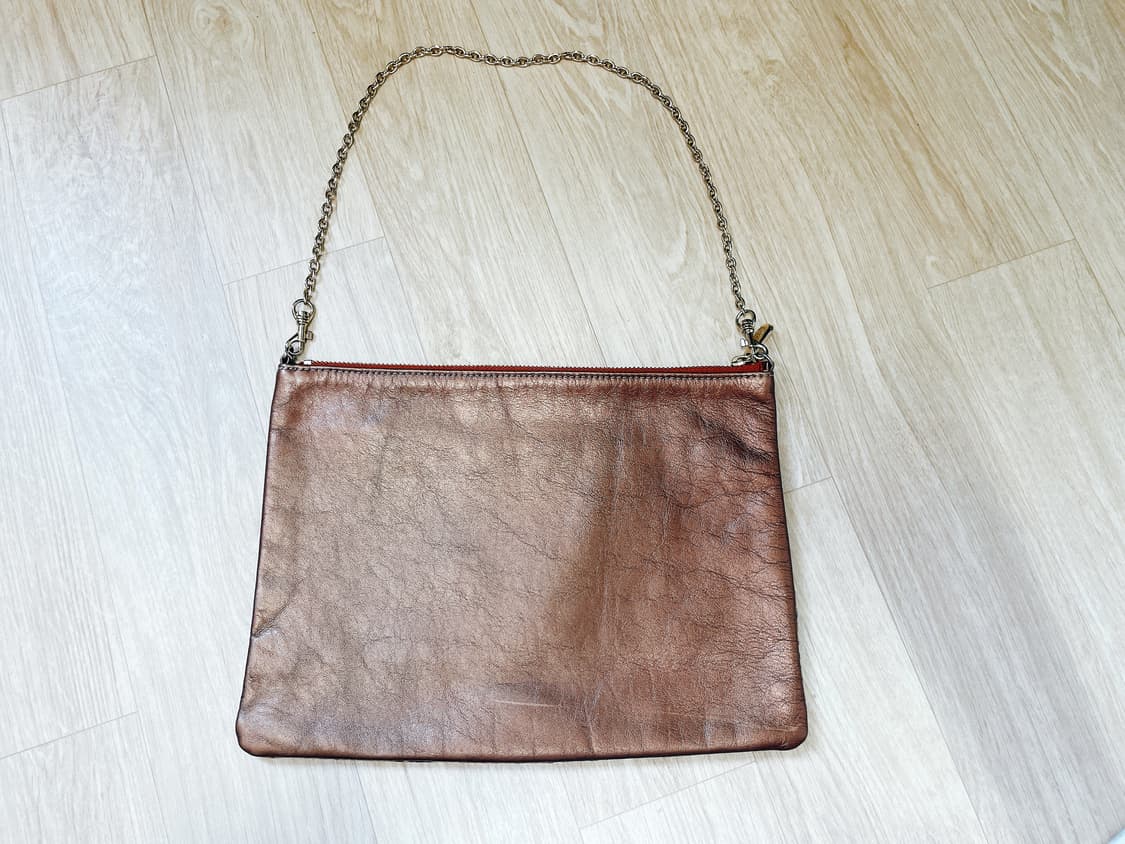 Anne Klein 앤클라인 파이톤 뱀피 클러치 체인 포함 상품이미지2