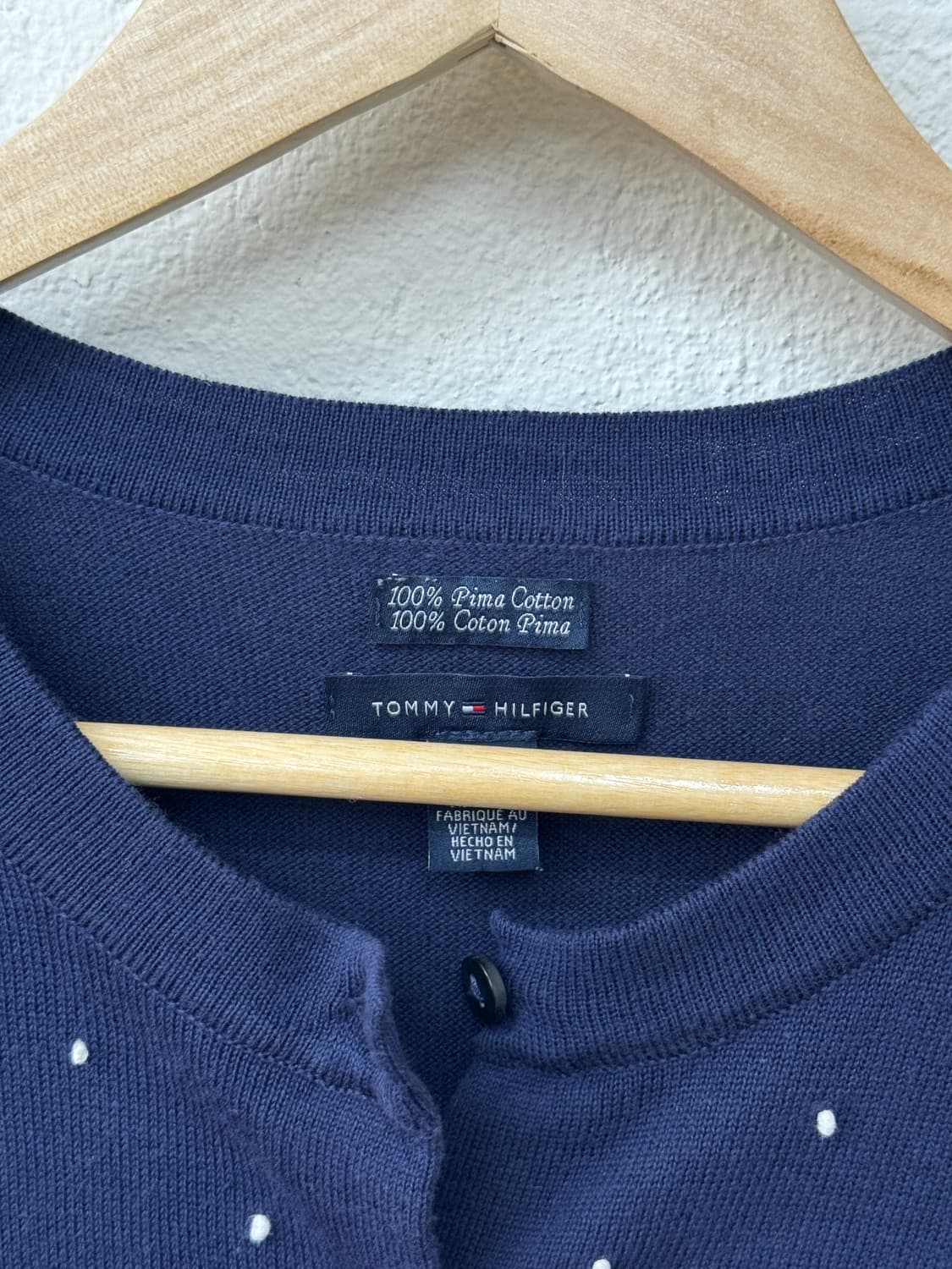 타미힐피거 피마코튼 도트 가디건(T7) 상품이미지2