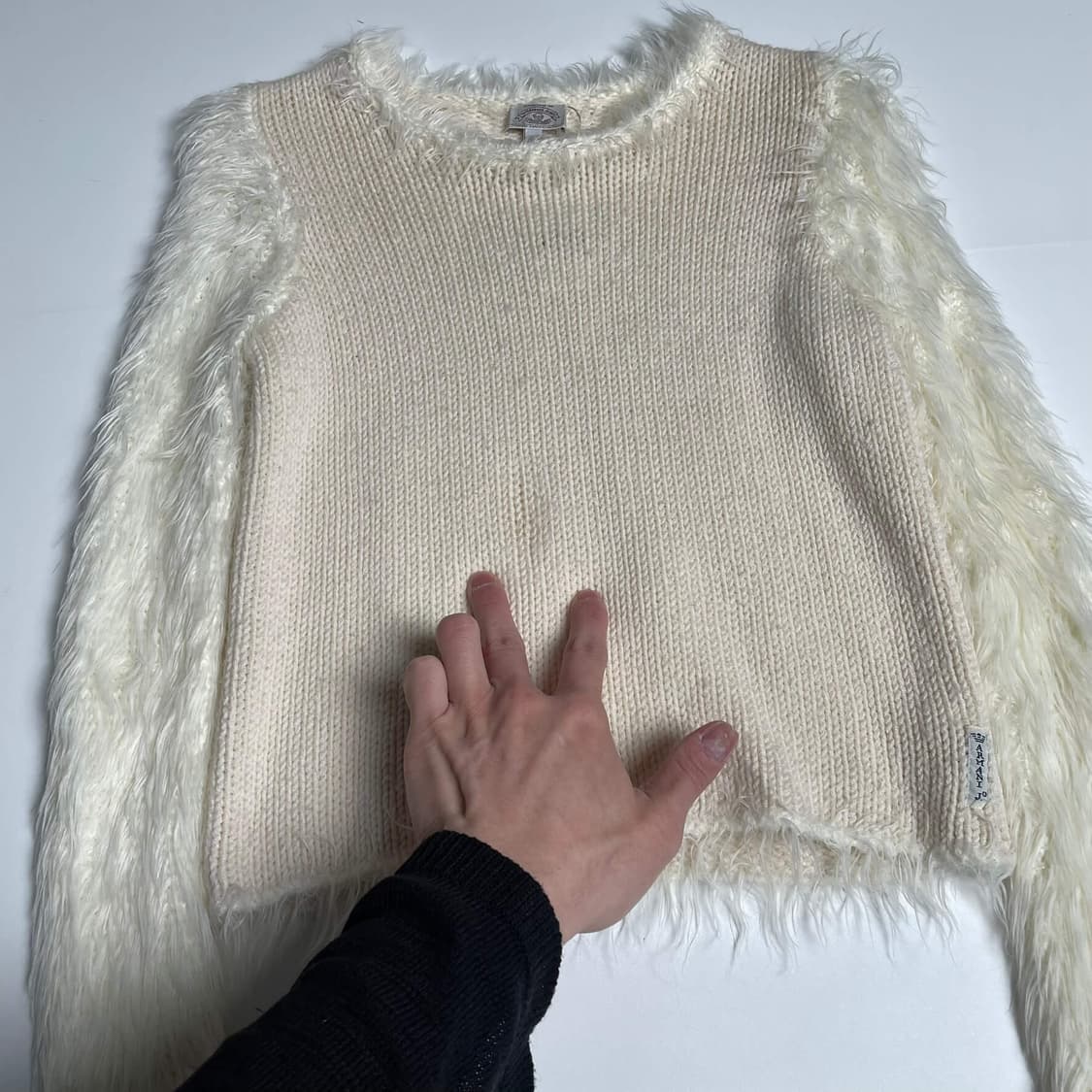 90's armani jeans 퍼 슬리브 니트 (italy)   상품이미지9