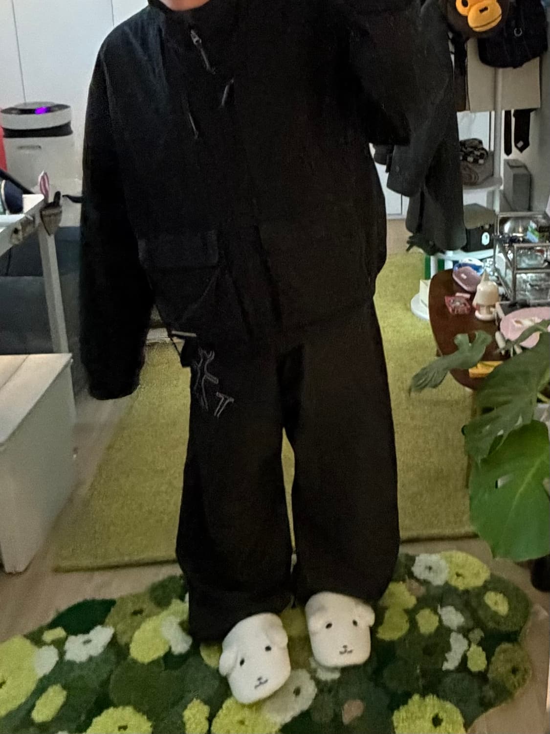 빈티지 세미크롭 검정 야상-점퍼 상품이미지1