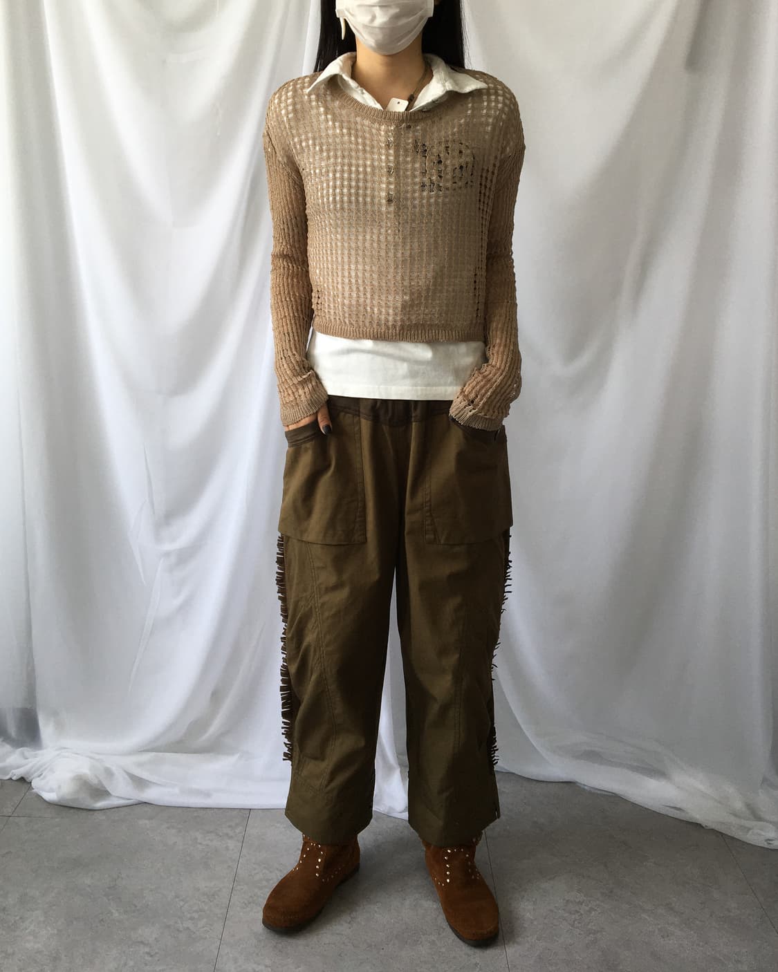Brown punching knit 상품이미지5