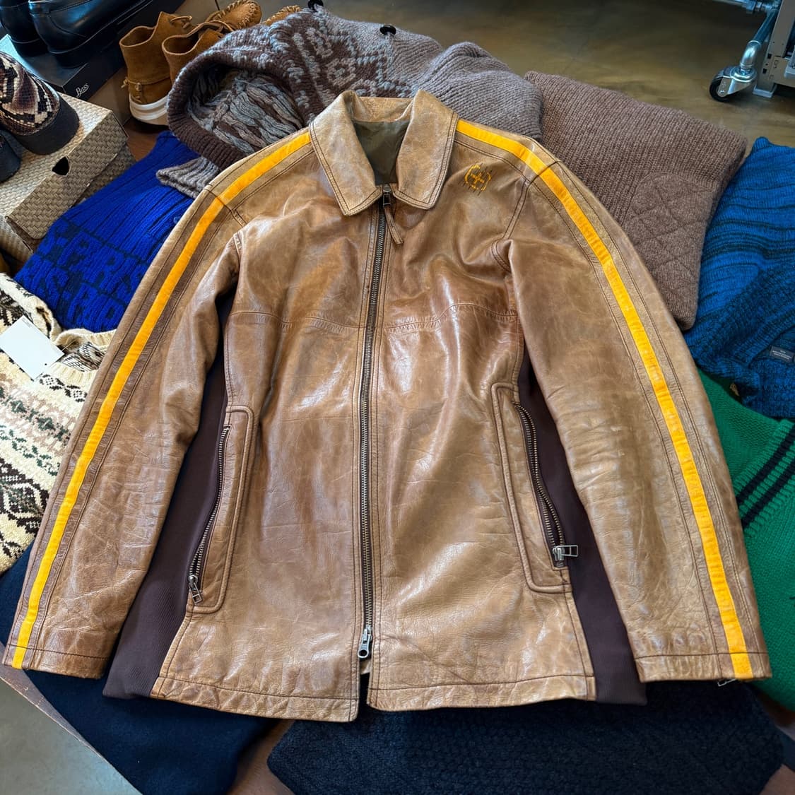 ABAHOUSE 양가죽 라이더 자켓  상품이미지1