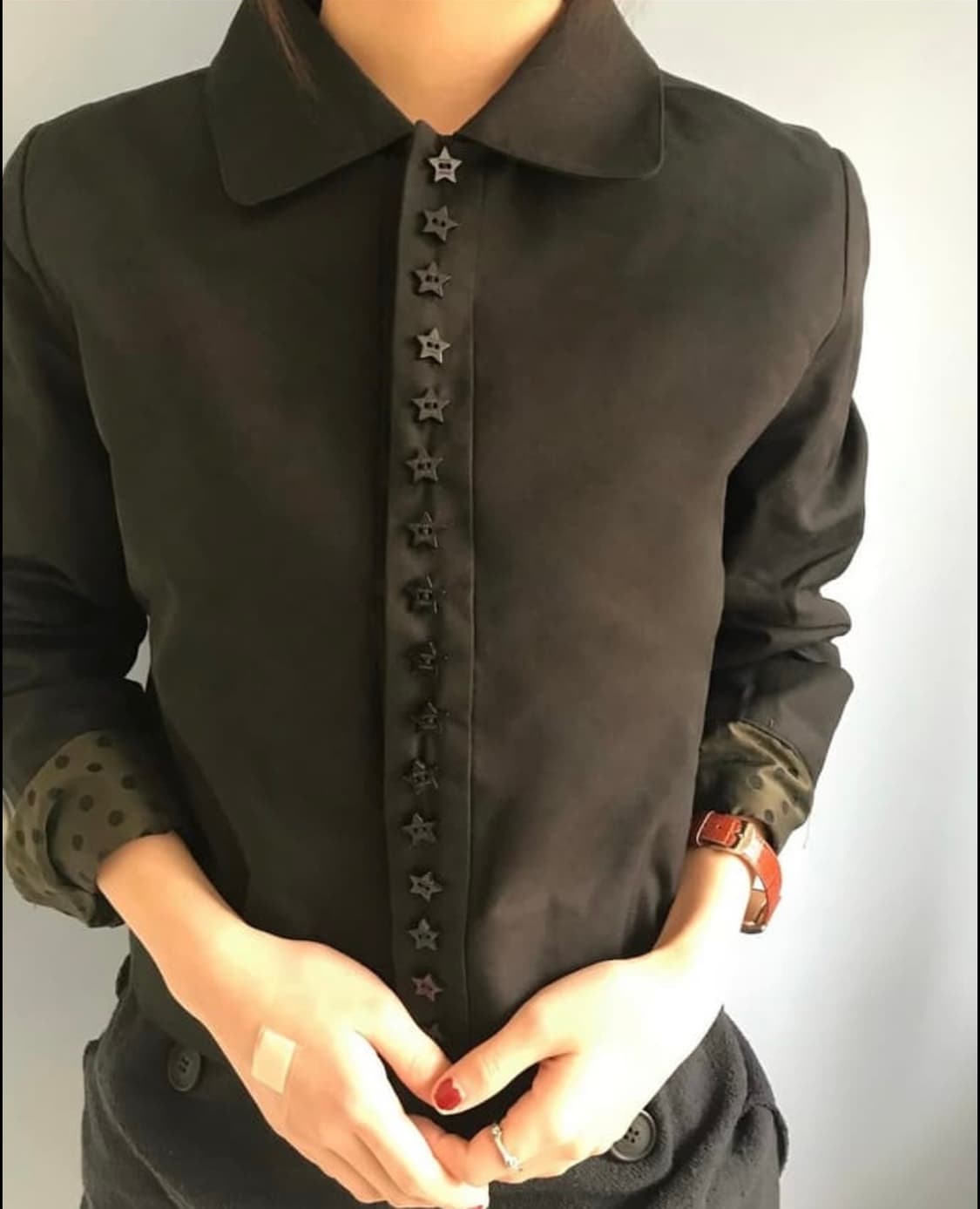 오스하이 oshigh 스타 셔츠 자켓 블랙 상품이미지1