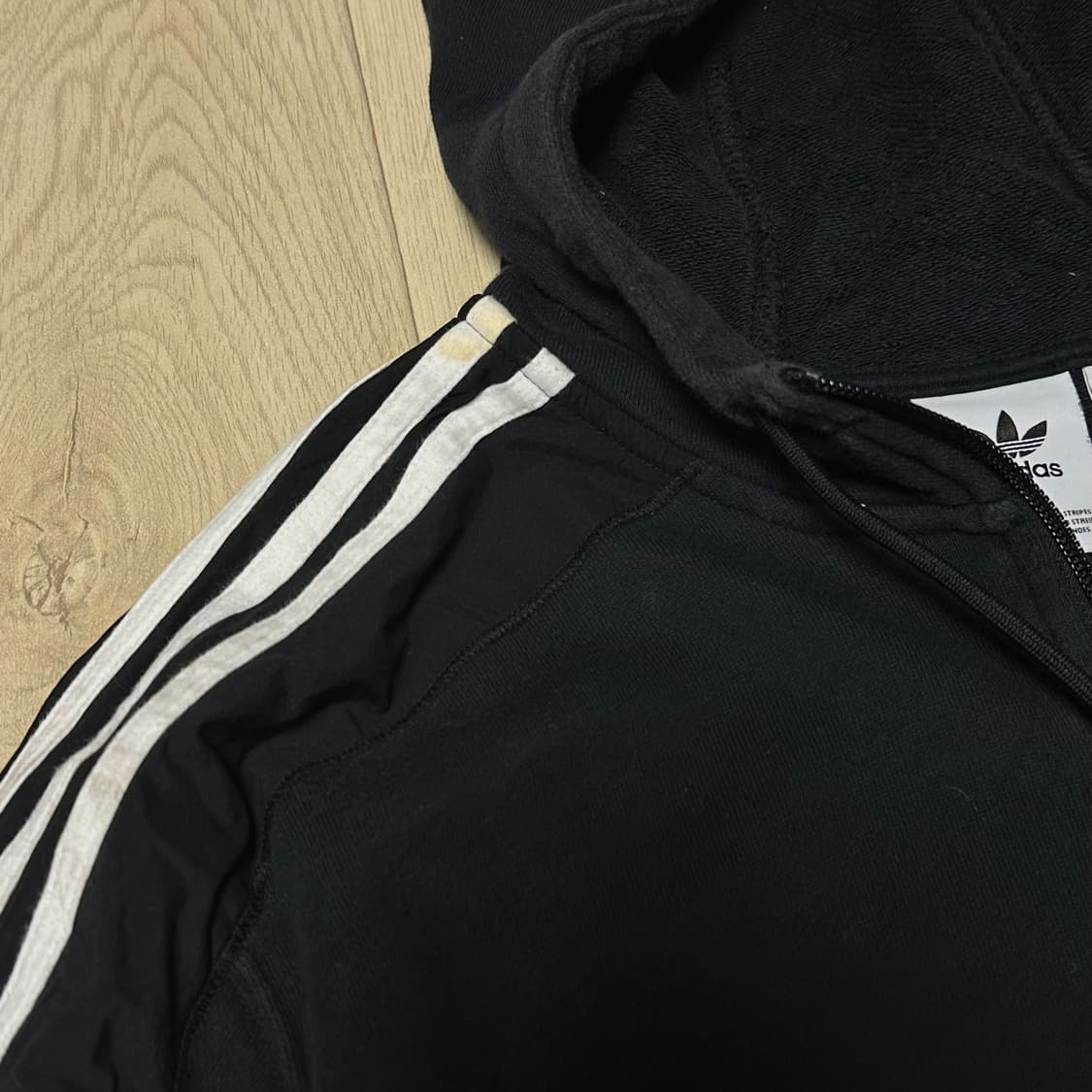 아디다스 파이어버드 블랙 후드집업 상품이미지3