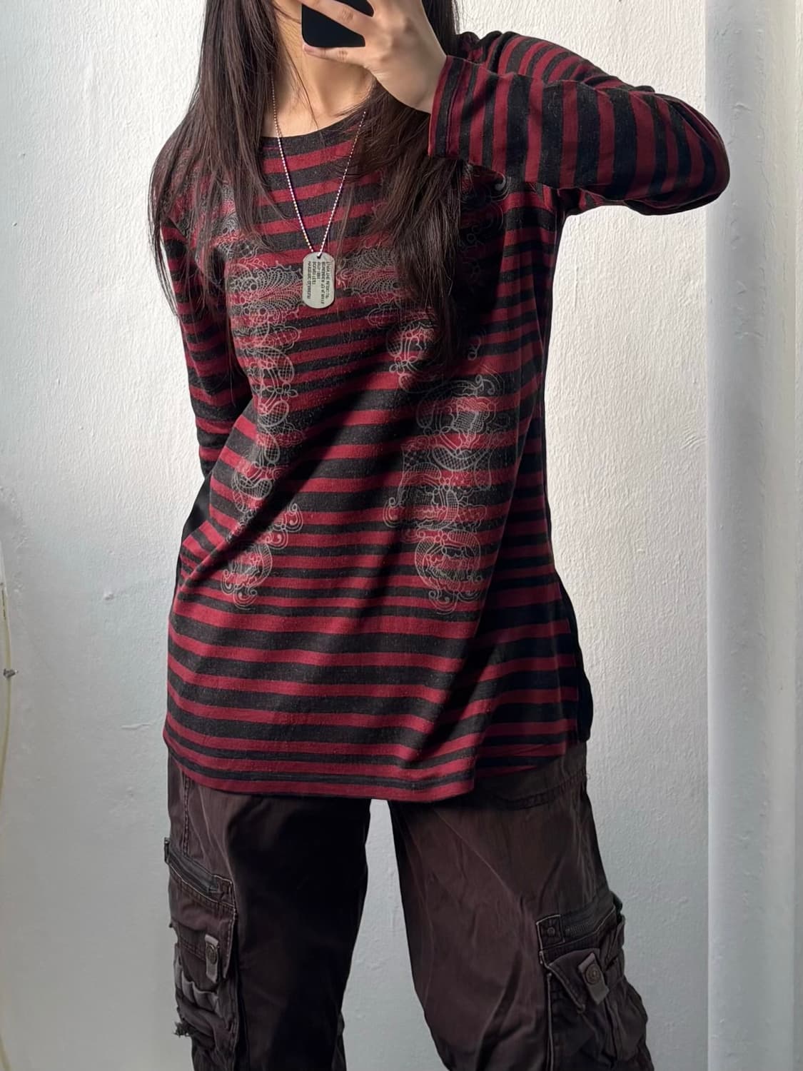 Olivia Hassler Red Stripe Long Sleeve 상품이미지3