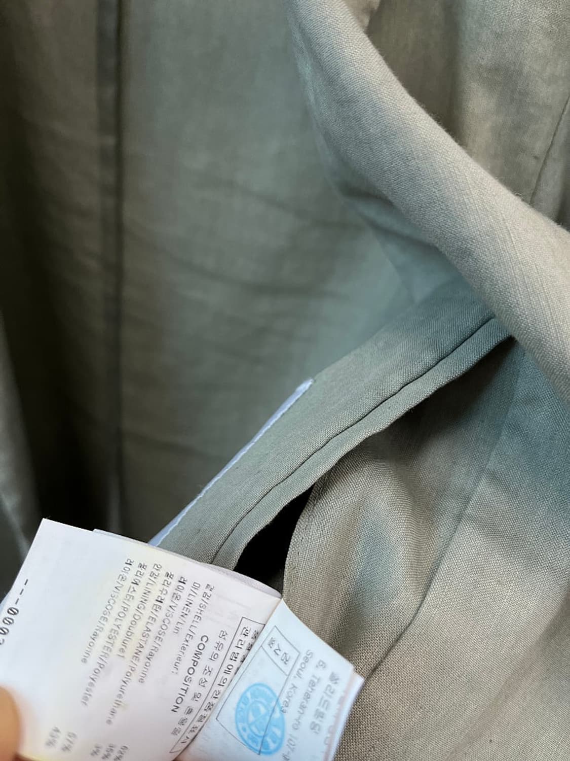 100) 솔리드옴므 린넨자켓 상품이미지8