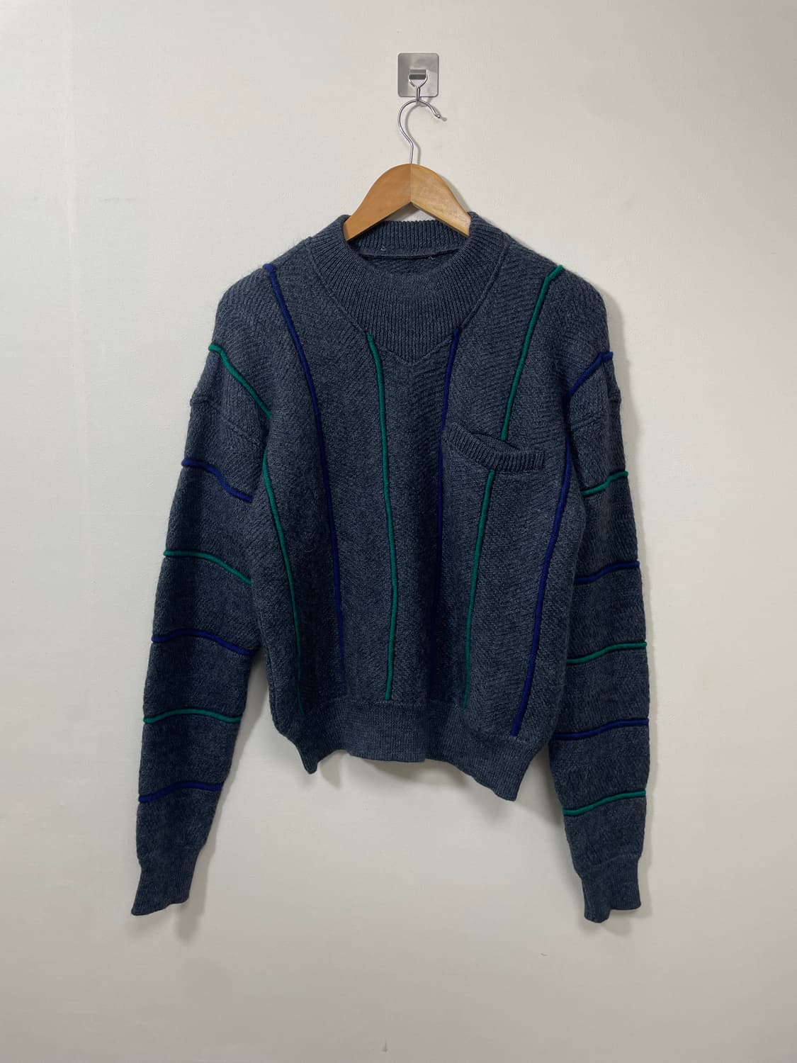 일본빈티지 울100% 니트 L - K42 상품이미지1