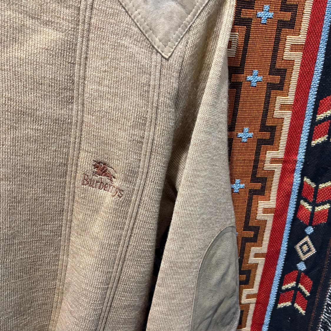 버버리 90‘s 빈티지 엘보패치 코만도 니트 상품이미지4