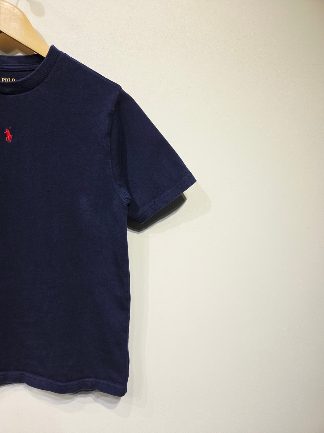 폴로 랄프로렌 중앙 로고 반팔 티셔츠 네이비 상품이미지4
