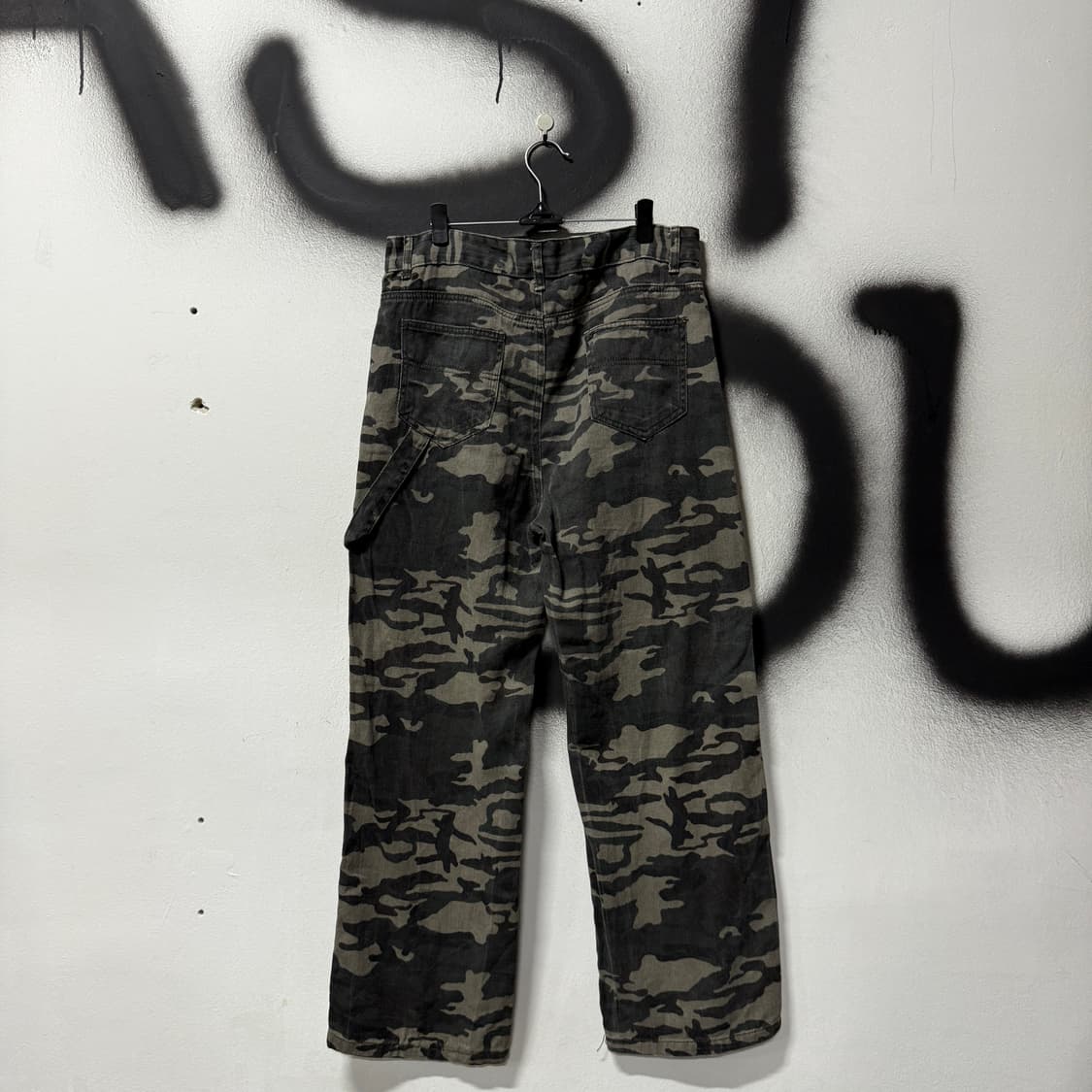 VTG 빈티지 풀 카모 더블니 카펜터 와이드 립스탑 팬츠 상품이미지2